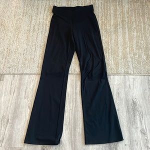 AYM black bamboo trousers. V-front, tall (34in), size M